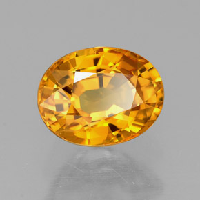1,97 ctw natürlicher gelber Saphir, Oval Schliff, VVS