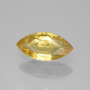 0,59 ctw natürlicher gelber Saphir, Marquise, VS