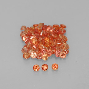  ct natürliche orangefarbener Saphir-Edelsteine, Rundschliff, VVS-VS