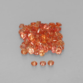  ct natürliche orangefarbener Saphir-Edelsteine, Rundschliff, VVS-VS