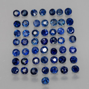  ct natürliche blauer Saphir-Edelsteine, Rundschliff, VS