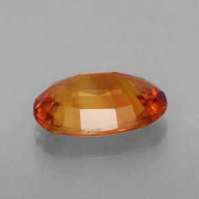 2,49 ctw natürlicher orangefarbener Saphir, Oval Schliff, VVS-VS