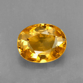 2,04 ctw natürlicher Gold Saphir, Oval Schliff, VS