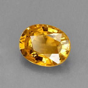 2,04 ctw natürlicher Gold Saphir, Oval Schliff, VS