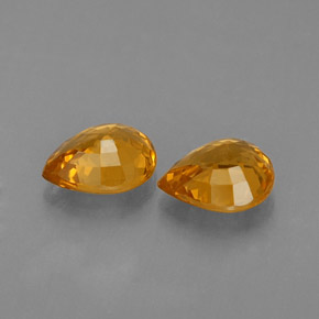  ct natürliche orangefarbener Saphir-Edelsteine, Birnenform, VVS-VS