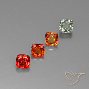 2,44 ct natürliche mehrfarbiger Saphir-Edelsteine, Kissenschliff, VVS-VS