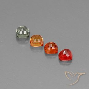 2,44 ct natürliche mehrfarbiger Saphir-Edelsteine, Kissenschliff, VVS-VS