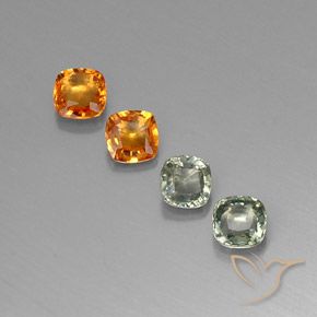 1,57 ct natürliche mehrfarbiger Saphir-Edelsteine, Kissenschliff, VVS-VS