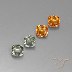 1,57 ct natürliche mehrfarbiger Saphir-Edelsteine, Kissenschliff, VVS-VS