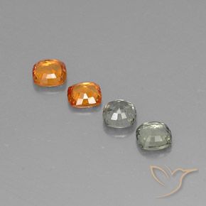 1,57 ct natürliche mehrfarbiger Saphir-Edelsteine, Kissenschliff, VVS-VS