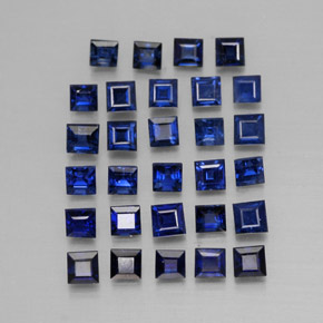  ct natürliche blauer Saphir-Edelsteine, Quadrat, VVS-VS