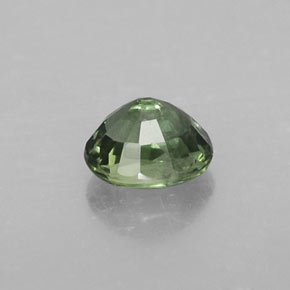 0,64 ctw natürlicher grüner Saphir, Oval Schliff, SI