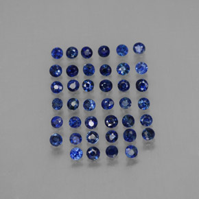 ct natürliche blauer Saphir-Edelsteine, Rundschliff, VVS-VS