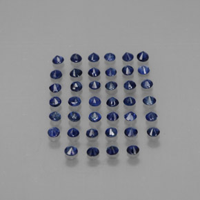  ct natürliche blauer Saphir-Edelsteine, Rundschliff, VVS-VS