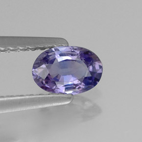 0,57 ctw natürlicher violetter Saphir, Oval Schliff, VVS-VS