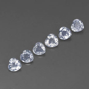 1,68 ct natürliche weißer Saphir-Edelsteine, Herzform, VVS