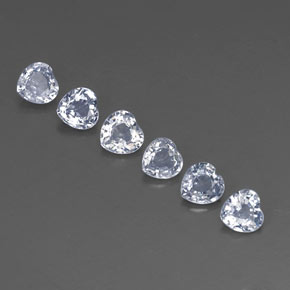 1,68 ct natürliche weißer Saphir-Edelsteine, Herzform, VVS