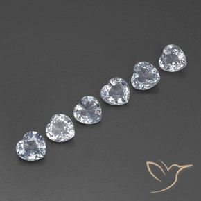 1.98 ct natürliche Bläulich-weiß Saphir-Edelsteine, Herz, VVS