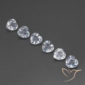 1.98 ct natürliche Bläulich-weiß Saphir-Edelsteine, Herz, VVS