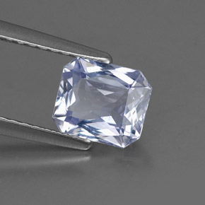 1,37 ctw natürlicher violetter Saphir, Smaragdschliff, VS-SI