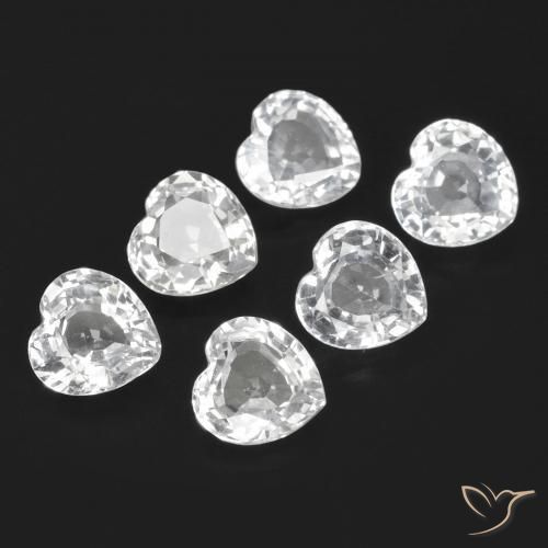 2.72 ct natürliche Bläulich-weiß Saphir-Edelsteine, Herzform, VVS-VS