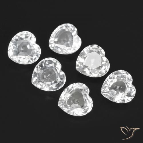 2.72 ct natürliche Bläulich-weiß Saphir-Edelsteine, Herzform, VVS-VS