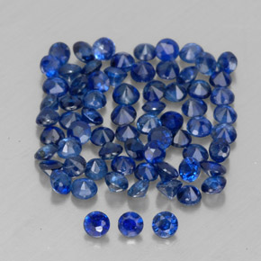  ct natürliche blauer Saphir-Edelsteine, Rundschliff, VVS-VS