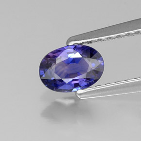0,52 ctw natürlicher violetter Saphir, Oval Schliff, VS
