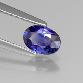 0,52 ctw natürlicher violetter Saphir, Oval Schliff, VS