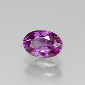 0,67 ctw natürlicher violetter Saphir, Oval Schliff, VVS