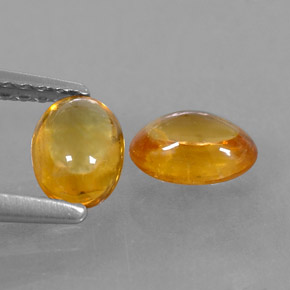  ct natürliche orangefarbener Saphir-Edelsteine, Oval Schliff, Transparent