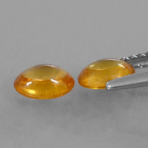  ct natürliche orangefarbener Saphir-Edelsteine, Oval Schliff, Transparent