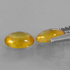  ct natürliche gelber Saphir-Edelsteine, Oval Schliff, Transparent