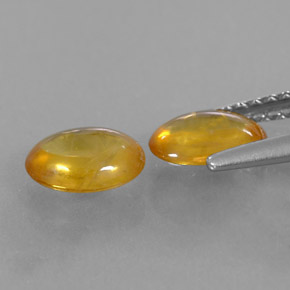  ct natürliche orangefarbener Saphir-Edelsteine, Oval Schliff, Transparent