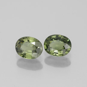  ct natürliche grüner Saphir-Edelsteine, Oval Schliff, VVS