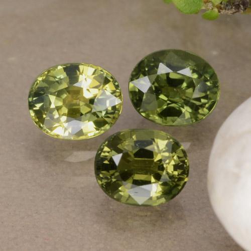 1,76 ct natürliche grüner Saphir-Edelsteine, Oval Schliff, VVS