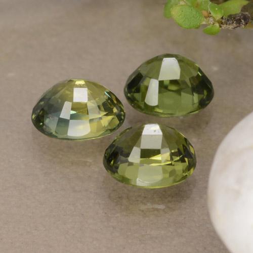 1,76 ct natürliche grüner Saphir-Edelsteine, Oval Schliff, VVS