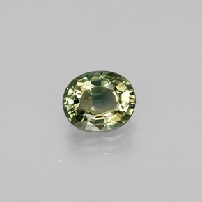0,46 ctw natürlicher grüner Saphir, Oval Schliff, VVS