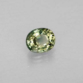 0,46 ctw natürlicher grüner Saphir, Oval Schliff, VVS