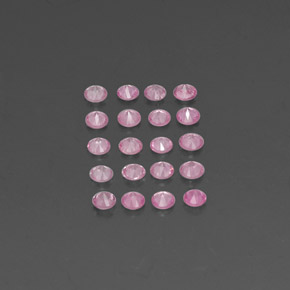  ct natürliche rosafarbener Saphir-Edelsteine, Rundschliff, VVS-VS