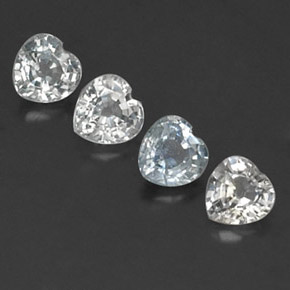1,23 ct natürliche weißer Saphir-Edelsteine, Herzform, VVS-VS