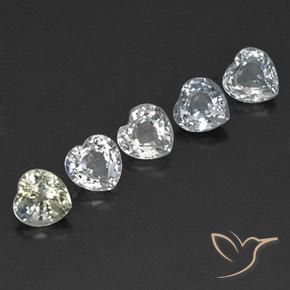 1.86 ct natürliche Warmweiß Saphir-Edelsteine, Herz, VVS