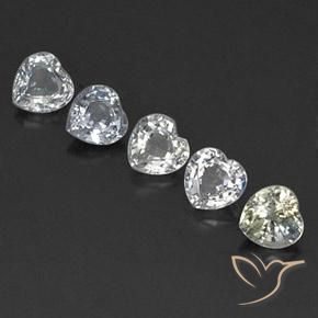 1.86 ct natürliche Warmweiß Saphir-Edelsteine, Herz, VVS
