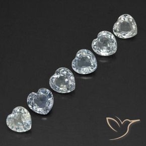 1.86 ct natürliche Bläulich-weiß Saphir-Edelsteine, Herz, VVS