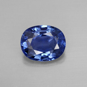 2,28 ctw natürlicher blauer Saphir, Oval Schliff, VS