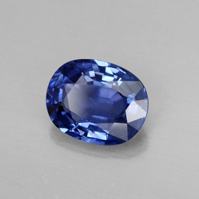 2,28 ctw natürlicher blauer Saphir, Oval Schliff, VS