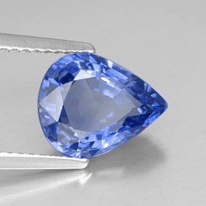 3,07 ctw natürlicher blauer Saphir, Birnenform, VS-SI
