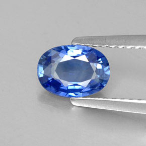 0,95 ctw natürlicher blauer Saphir, Oval Schliff, VVS-VS