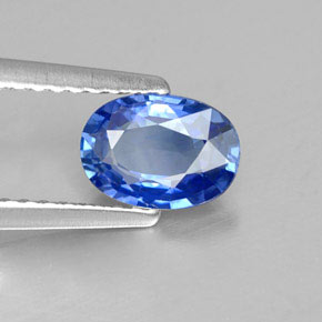 0,95 ctw natürlicher blauer Saphir, Oval Schliff, VVS-VS