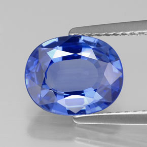 2,73 ctw natürlicher blauer Saphir, Oval Schliff, VVS